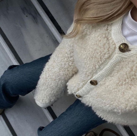 Massimo Dutti Boucle Cardigan Size Small - Picture 8 of 13